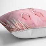 - Rh-K3014-2 - Realhomes Pembe Gold Terlik Tasarımlı Dijital Baskılı Yastık Kırlent Kılıfı Realhomes