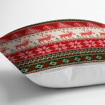 - Rh-K3021-2 - Realhomes Yılbaşı Temalı Kanaviçe Desenli Özel Tasarımlı Dijital Baskılı Modern Yastık Kırlent Kılıfı Realhomes