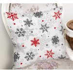 Yılbaşı Kar Desenli Özel Tasarımlı Dijital Baskılı Modern Yastık Kırlent Kılıfı Realhomes
