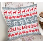 - Rh-K3068-1 - Realhomes Yılbaşı Konsept Desenli Özel Tasarımlı Dijital Baskılı Modern Yastık Kırlent Kılıfı Realhomes