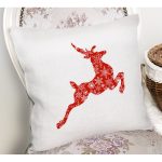 Geyik Motifli Özel Tasarımlı Dijital Baskılı Modern Yastık Kırlent Kılıfı Realhomes