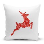 Geyik Motifli Özel Tasarımlı Dijital Baskılı Modern Yastık Kırlent Kılıfı Realhomes