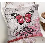 - Rh-K31-1 - Realhomes Kelebek Tasarımlı Dijital Baskılı Dekoratif Modern Yastık Kırlent Kılıfı Realhomes