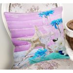 - Rh-K3193-1 - Realhomes Özel Tasarım Deniz Yıldızı Motifli Dijital Baskılı Modern Yastık Kırlent Kılıfı Realhomes