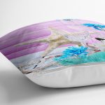 - Rh-K3193-2 - Realhomes Özel Tasarım Deniz Yıldızı Motifli Dijital Baskılı Modern Yastık Kırlent Kılıfı Realhomes