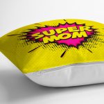 Super Mom Özel Tasarımlı Dijital Baskılı Modern Yastık Kırlent Kılıfı Realhomes