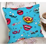 Popart Desenli Özel Tasarımlı Dijital Baskılı Modern Yastık Kırlent Kılıfı Realhomes