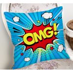 - Rh-K3294-1 - Realhomes OMG Desenli Özel Tasarım Modern Dijital Baskılı Yastık Kırlent Kılıfı Realhomes