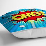 - Rh-K3294-2 - Realhomes OMG Desenli Özel Tasarım Modern Dijital Baskılı Yastık Kırlent Kılıfı Realhomes