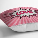 - Rh-K3298-2 - Realhomes Retro Love Özel Tasarımlı Dijital Baskılı Modern Yastık Kırlent Kılıfı Realhomes