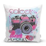 Realhomes Sweet Memories Özel Tasarım Dijital Baskılı Modern Yastık Kırlent Kılıfı Realhomes