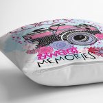 Realhomes Sweet Memories Özel Tasarım Dijital Baskılı Modern Yastık Kırlent Kılıfı Realhomes
