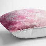 Pembe Kalp Ve Kelebek Temalı Dijital Baskılı Dekoratif Yastık Kırlent Kılıfı Realhomes