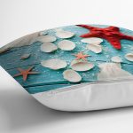 - Rh-K3427-2 - Realhomes Deniz Yıldızı Özel Tasarımlı Dijital Baskılı Yastık Kırlent Kılıfı Realhomes