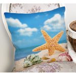 - Rh-K3435-1 - Realhomes Deniz Yıldızı Özel Tasarımlı Modern Yastık Kırlent Kılıfı Realhomes