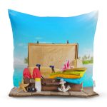 Özel Tasarımlı Tatil Temalı Modern Yastık Kırlent Kılıfı Realhomes