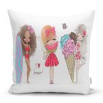 - Rh-K3438 - Realhomes Summer Fashion Çizimli Dijital Baskılı Modern Yastık Kırlent Kılıfı Realhomes