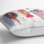 - Rh-K3438-2 - Realhomes Summer Fashion Çizimli Dijital Baskılı Modern Yastık Kırlent Kılıfı Realhomes