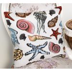- Rh-K3440-1 - Realhomes Deniz Yaşamı Özel Tasarımlı Dijital Baskılı Modern Yastık Kırlent Kılıfı Realhomes