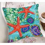 Deniz Canlıları Özel Tasarım Dijital Baskılı Modern Kumaş Yastık Kırlent Kılıfı Realhomes