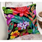 Yaprak Motifli Dijital Baskılı Modern Yastık Kırlent Kılıfı Realhomes