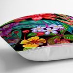 Yaprak Motifli Dijital Baskılı Modern Yastık Kırlent Kılıfı Realhomes