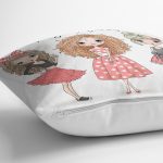 - Rh-K3459-2 - Realhomes Best Friends Özel Tasarım Dijital Baskılı Modern Yastık Kırlent Kılıfı Realhomes