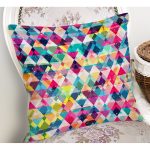 Modern Renkli Üçgen Tasarımlı Dijital Baskılı Modern Yastık Kırlent Kılıfı Realhomes