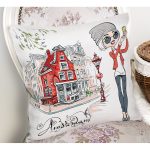 Amsterdam Temalı Özel Tasarım Dijital Baskılı Modern Yastık Kırlent Kılıfı Realhomes