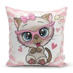 Kedicik Özel Tasarımlı Dijital Baskılı Modern Yastık Kırlent Kılıfı Realhomes