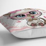 Kedicik Özel Tasarımlı Dijital Baskılı Modern Yastık Kırlent Kılıfı Realhomes