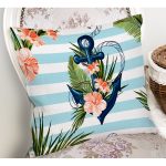 - Rh-K3479-1 - Realhomes Çapa Desenli Dijital Baskılı Modern Yastık Kırlent Kılıfı Realhomes