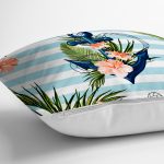 - Rh-K3479-2 - Realhomes Çapa Desenli Dijital Baskılı Modern Yastık Kırlent Kılıfı Realhomes