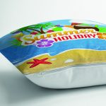 Summer Holiday Özel Tasarımlı Dijital Baskılı Modern Yastık Kırlent Kılıfı Realhomes