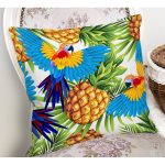Ananas Tropikal Desenli Özel Tasarım Dijital Baskılı Modern Yastık Kırlent Kılıfı Realhomes