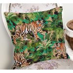 Kamuflaj Kaplan Desenli Dijital Baskılı Modern Yastık Kırlent Kılıfı Realhomes