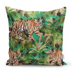 Kamuflaj Kaplan Desenli Dijital Baskılı Modern Yastık Kırlent Kılıfı Realhomes