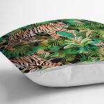 Kamuflaj Kaplan Desenli Dijital Baskılı Modern Yastık Kırlent Kılıfı Realhomes