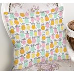 Pastel Renkte Ananaslar Özel Tasarım Modern Yastık Kırlent Kılıfı Realhomes