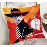 - Rh-K3516-1 - Realhomes Fashion Women Özel Tasarımlı Dijital Baskılı Modern Yastık Kırlent Kılıfı Realhomes