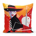 - Rh-K3516 - Realhomes Fashion Women Özel Tasarımlı Dijital Baskılı Modern Yastık Kırlent Kılıfı Realhomes