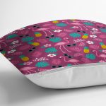 Realhomes Mor Zeminde Hello Summer Özel Tasarımlı Dijital Baskılı Modern Yastık Kırlent Kılıfı Realhomes