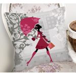Fashion Girl Özel Tasarım Dijital Baskılı Modern Yastık Kırlent Kılıfı Realhomes