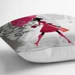 Fashion Girl Özel Tasarım Dijital Baskılı Modern Yastık Kırlent Kılıfı Realhomes