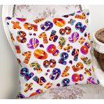 Özel Tasarım 3D Harfler Dijital Baskılı Modern Yastık Kırlent Kılıfı Realhomes