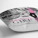 - Rh-K41-2 - Realhomes Fashion Girl Dijital Baskılı Dekoratif Yastık Kırlent Kılıfı Realhomes