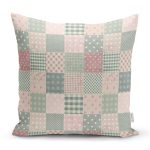 - Rh-K410 - Realhomes Patchwork Desenli Özel Tasarım Dijital Baskılı Modern Yastık Kırlent Kılıfı Realhomes