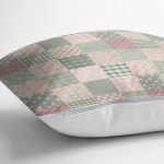 - Rh-K410-2 - Realhomes Patchwork Desenli Özel Tasarım Dijital Baskılı Modern Yastık Kırlent Kılıfı Realhomes