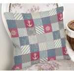 Patchwork Desenli Özel Tasarım Dijital Baskılı Modern Yastık Kırlent Kılıfı Realhomes