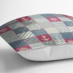 Patchwork Desenli Özel Tasarım Dijital Baskılı Modern Yastık Kırlent Kılıfı Realhomes